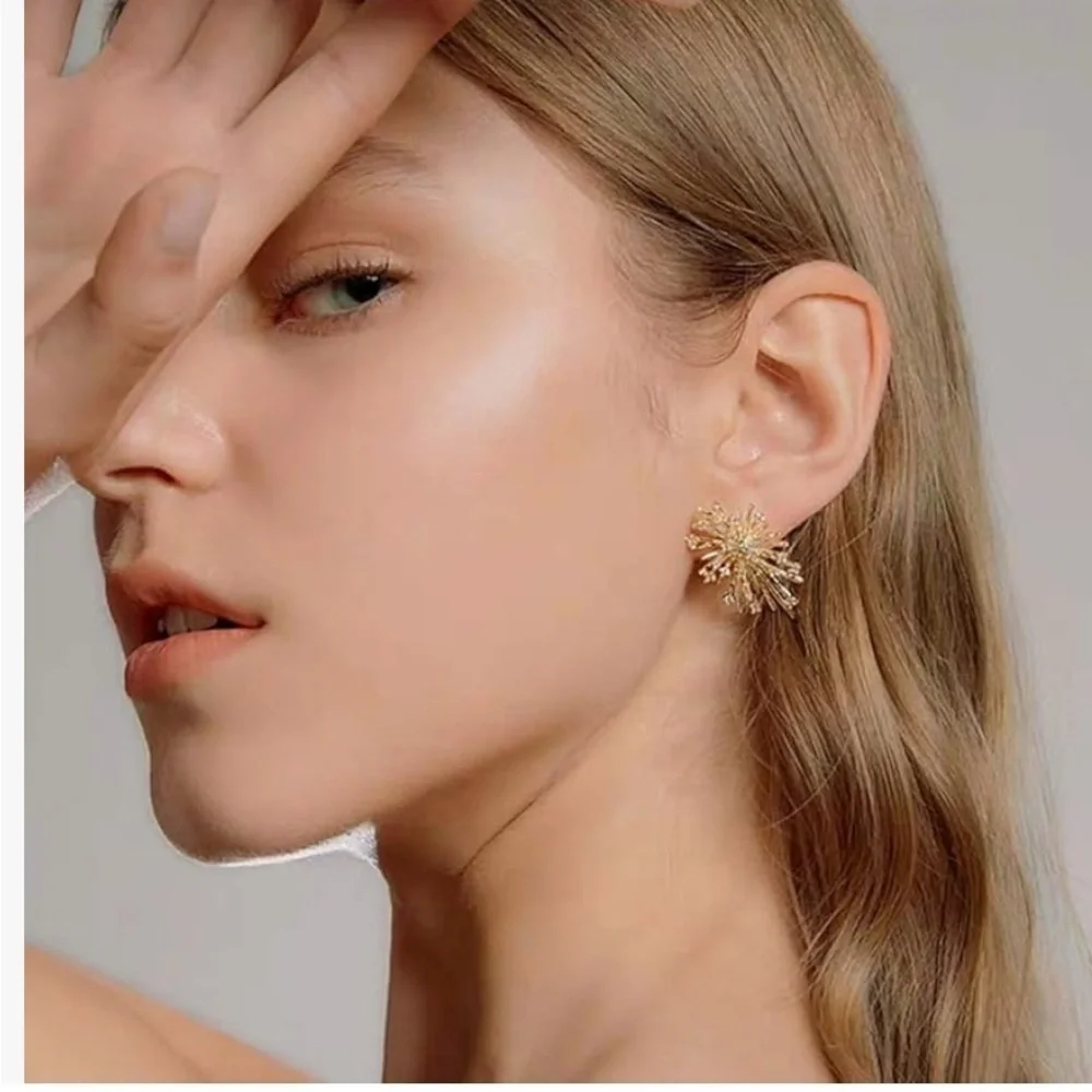 💥 FIREWORKS pattern 14K Gold plated Earrin…